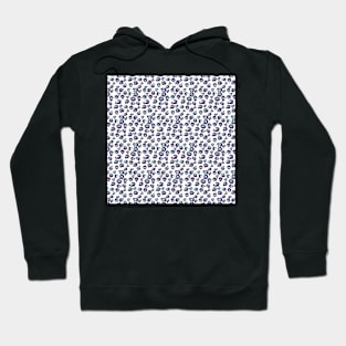 Spotted Blue and Back Modern Animal Pattern Design Hoodie